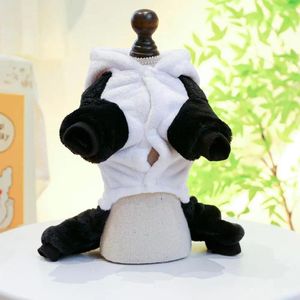 Dog Apparel Pet Jumpsuit Fashionable Panda Shape Hooded Coat Warm Winter Clothing For Small To Medium Dogs Comfortable