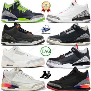 Classical Basketball Shoes Jumpman 3 Men Women 3s Fire Red Pine Green Doernbecher Hugo J Balvin Rio Oreo International Flight Designer Trainers Sneakers Big Size 13