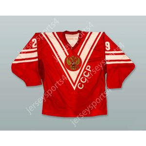 Fedorov personalizado 29 CCCP Russia Red Hockey Jersey New Top Ed S-M-L-XL-XXL-3XL-4xl-5xl-6xl