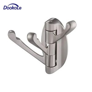 Swivel Towel Hook Wall Mounted Robe Clothes Hat Coat Foldable Arm Hanger Rack Heavy Duty Chrome 231221