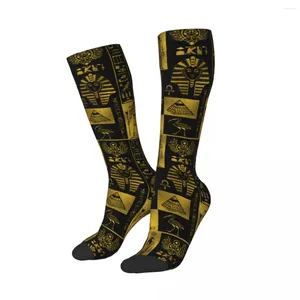 Men's Socks Egyptian Egypt Pharaoh Ethnic Ancient Long Comfortable Funny Happy Hip Hop Accessories High Tube Stockings