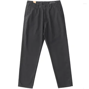 Pantaloni da uomo khaki uomini possono essere cargo vintage americano con gamba dritta grigio puro casual