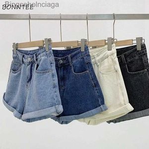 Kvinnors shorts shorts kvinnor denim vintage sommar grundläggande enkel all-match varm försäljning hög midja fritid ulzzang damer streetwear chic classic inssl231222