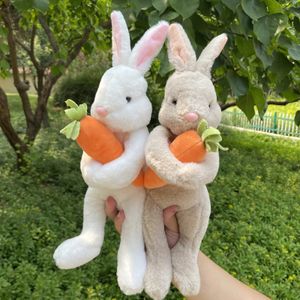 28 cm di coniglio di coniglio masticare morso giocattolo denti denti giocattoli di carota palline tessute per la pulizia del ravanello molare peluche regalo per bambini 231221 231221
