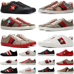 Moda Donna Uomo Sneakers Basse Scarpe casual Designer Bee Ace Sneakers Snake Tiger Ricamato Bianco Verde Strisce Scarpe in pelle Walking Sport Scarpe da ginnastica Donna