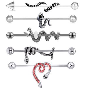 5pcs Barbell piercing jewelry nose ear ring eyebrow body nipple tongue lips navel piercing rings sexual interest personality no al212Y