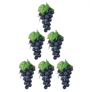 Decorazione per feste eringogo uva artificiale artificiale Lifelike Grape Clusters Decorazione della cantina lascia finti frutti appesi ornamenti per la casa Cucina matrimonio