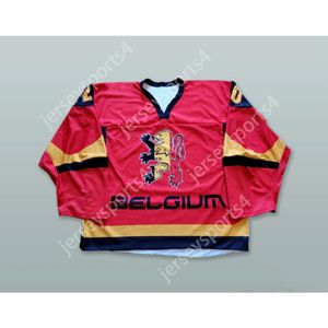 Custom Legrand 20 Belgium Red Hockey Trikotie Neues Top-S-M-L-XL-XXL-3XL-4XL-5XL-6XL