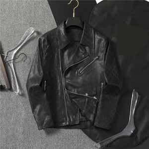 Men's jacket short jacket famous designer jacket black windproof leather jacket punk zipper cardigan jacket men's jacket