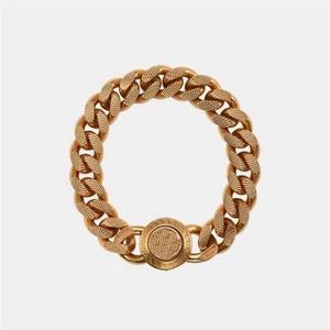 Medusa Big Golden Chain Armband 18K Gold Plated Brass Luxury Märke för Man Woman High Quality Designer Bangles Classic Style Link280s