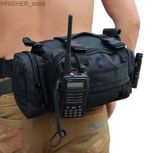 Outdoor Bags Tactical Military Waist Men Army Bag Outdoor Camera Pouch Nylon Waterproof Hunting Climbing Camping Travel Hiking Shoulder BagL231222