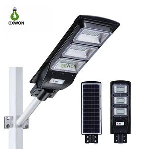 Light Integrated Solar Street Lamp 30W 60W 90W Radar Motion Sensor Outdoor Lighting Timing and Remote Control IP67 Waterproof Garden Wal