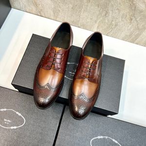 5aoriginal 15Model Classic italienische Herren Designer-Kleiderschuhe Echtes Leder Oxford Grüne Gelb Business Office Hochzeit formeller Schuh für Männer