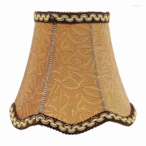 Chandelier Crystal 2X Lamp Shades Fabric Cloth Clip On Light Cover Drum Shade Lampshade Bulb 13Cm