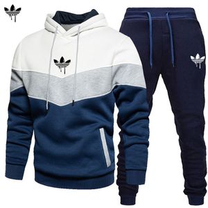 Mode Men Tracksuit Långärmad hoodie och byxor Trackpants Street Casual Sports Style Running Basketball Football Men and Women Y2K