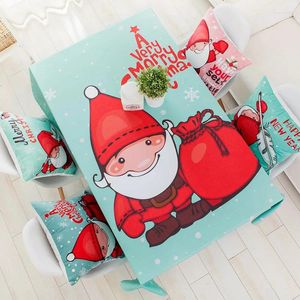 Tischtuch Nordic Cartoon Weihnachten wasserdichte Tischdecke Kinder Schreibtisch Rechteckig Schneemann Nappe de de