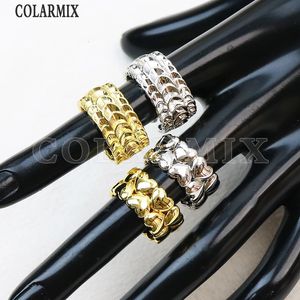 Band Rings 10 Pieces Fashion Design Smooth Metallic Finger Rings Gold plated Round Openable Lovely Jewelry Party Gift 1 231222
