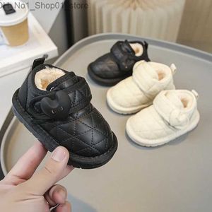 First Walkers Children's Snow Nasual Shoes 2023 Autumn Witrant Cute Plush Kids Cotton Shoes Plush Sove Sole Wark Flat Flat Shoes 17-26 Q21222