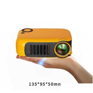 Projetores A2000 Mini portátil LED Outdoor Compact HD 1080p O escritório de ensino de telefone celular pode ser usado em crianças crianças edu Dhma7