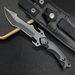 Neues taktisches Jagdmesser 8CR13Mov Blade K10 / Holzgriff Kampfmesser Überleben Selbstverteidigungsinstrument Camping EDC, Geschenk für Männer