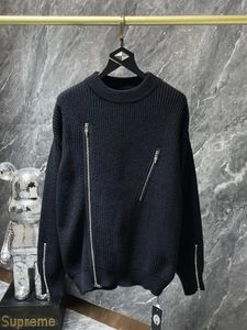 Erkek Sweaters Erkekler Fermitli Örgü Süveteri Mens Yün Pamuklu Hırka Moda Eğik Fermuarı O yakrabağı