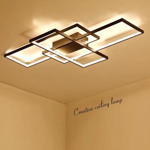 Lights New Arrival Black/White LED Ceiling Chandelier For Living Study Room Bedroom Aluminum Modern Led Ceiling Chandelier