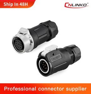 LP16 Conector de cabo à prova d'água de plástico 2 3 4 5 7 8 9pin Adaptador de junta de bunda feminina de plug fêmea para aviação industrial4189138