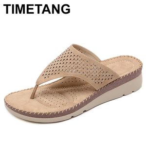 Flops Timetang 2019 Summer Beach Flip Flip Flip Platforma Platforma Platforma na klinach Faux Rhinestone Solid Kapcieczki Lady Casual Fashion Shoese383