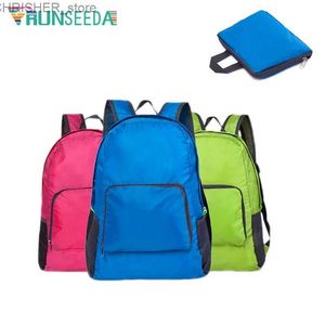 Outdoor Bags Runseeda Outdoor Sports Foldable Backpack Bag Waterproof Lightweight Cycling Camping Hiking Backpack Daily Travelling Nylon BagsL231222