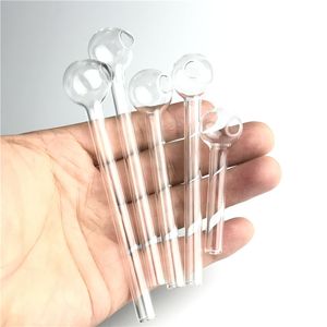 6 cm 10 cm 12 cm oljebrännare glasrör Klar tjock Pyrex Glasrökningsrör för vatten Bong Mini Straw Test Tube Accessories