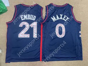 Tyrese Maxey Joel Embiid Basketball Jersey Sixer Matisse Thybulle 2023 2024 City White Edition Retro Shirt Blue Jerseys 21 0 Top Ed