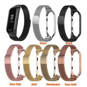 Новая миланская петля -полоса из нержавеющей стали для браслета Miband 3 Xiaomi Meatal Bracelet Замените браслеты для Mi Band 3 LL