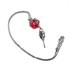 Anhänger Halskette Böhmische Halskette für Frauen Y2K Schädel Vögel Choker Red Dices Lucky Jewelry Girl Teen