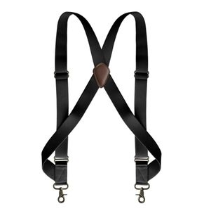 Heavy Duty Trucker Suspenders for Men Work 25cm Wide XBack with 2 Side Clips Hooks Adjustable Elastic Big Tall Trouser Braces 228087600