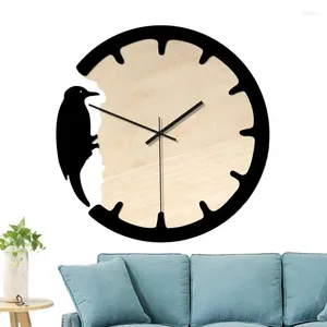 Orologio da parete orologio per uccelli unica decorazione in legno di legno divertente decorazione per la casa retrò per soggiorni da pranzo camere da letto cucine