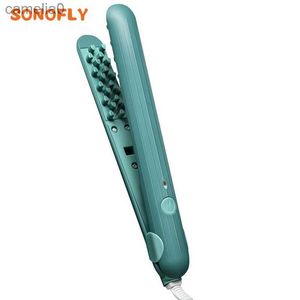Hair Curlers Straighteners SONOFLY Mini Hair Curling Iron Hair Fluffy 3D Grid Curler Splint Portable High Quality Ceramic Corn Perm Styling Tools TY-219L231222