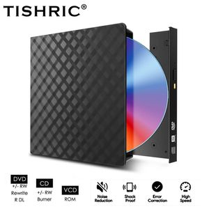 TISHRIC DVD External USB3.0 Reader POP-UP Mobile External DVD-RW Type C RW CD Player Optical Drives For Laptop Desktop iMac 231221