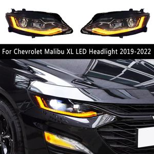 Biltillbehör LED-lampan för Chevrolet Malibu XL LED-strålkastare 19-22 Dagstopp Ljus Streamer Turn Signal Angel Eye Projector