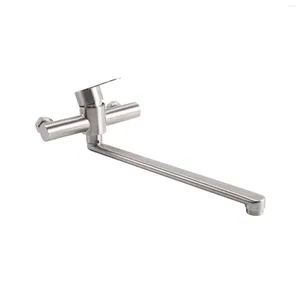 Kitchen Faucets Faucet Long Reach Wall Mounted 360 Rotate Stainless Steel