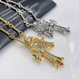 Hip Hop Punk Style Pendant Necklace Designer Fashion Jewelry Tiger Head Chain Wedding Christmas Ornament Chrome Heart TNV4