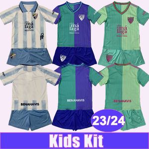 23 24 Maglie da calcio Kit Kit Malaga Kit Bustinza M. Juande Ramon Febas Alex Gallar Fran Sol a casa 3a camicie da calcio a maniche corte