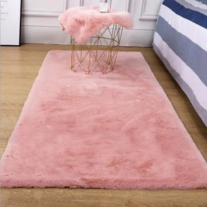 Imitation Rabbit Fur Carpet Fluffy Children's Bedroom Rug Modern Living Room Coffee Table Foot Mat Plush Bay Window Sofa Cushion 231222