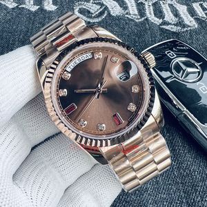 Data dnia 40 mm męski zegarek automatyczny 904L Sapphire ze stali nierdzewnej Ukryta składana klamra 18K Back Women's 36 mm damskie zegarek z Diamond Jason007