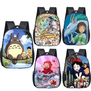 Bags Totoro Anime Backpack Toys For Kids Toddler Cute Cartoon Spirited Away Kindergarten Children Soft School Bag Girl