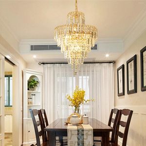 Pendant Lamps Elegant Modern Ceiling Light K9 Crystal Chandelier Lighting Fixture Lamp For Living Room Dining