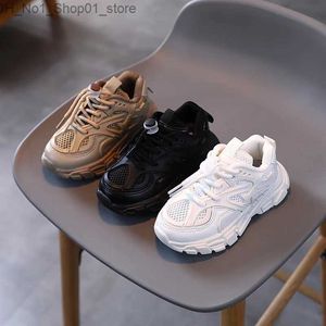 Athletic Outdoor White Chunky Sneakers Children Platform Sport Shoes Girls 2022 Height Increase Shoes Boys Black Khaki Wedge Heels Sneaker F06174 Q231222