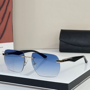 Artysta Sun Sunglasses 2024 Sezonowa nowa marka mody męskiej bez szał wielokątnych gradientów niebieski soczewki artysta plażowy okulary przeciwsłoneczne z pudełkiem