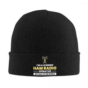 Berets Amateur Ham Radio Operator Knitted Hat Women's Men's Beanies Winter Acrylic Wireless Warm Caps