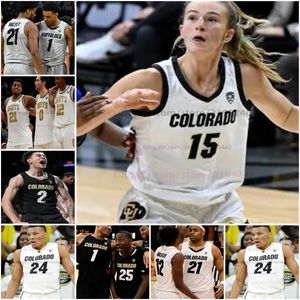 Customzied NCAA Colorado Buffaloes College Basketball Jerseys Herrkvinnor Youth All Stitched Tristan da Silva Joe Hurlburt Greg Gerhardt Harrison Carrington