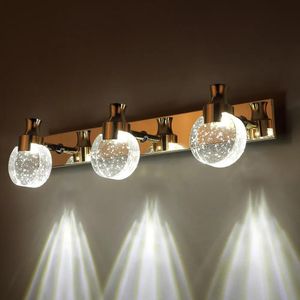 Lamps Modern LED Bubble Crystal Bathroom Wall Lamp Luxury Mirror Front Wall Light Washroom perfume bottle crystal Lampshade wall sconce